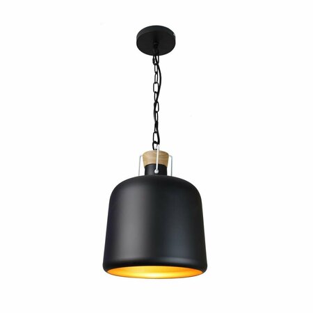 BRILLIANTBULB 13 x 10 in. Yuritzi 1-Light Black & Gold Pendant BR3596832